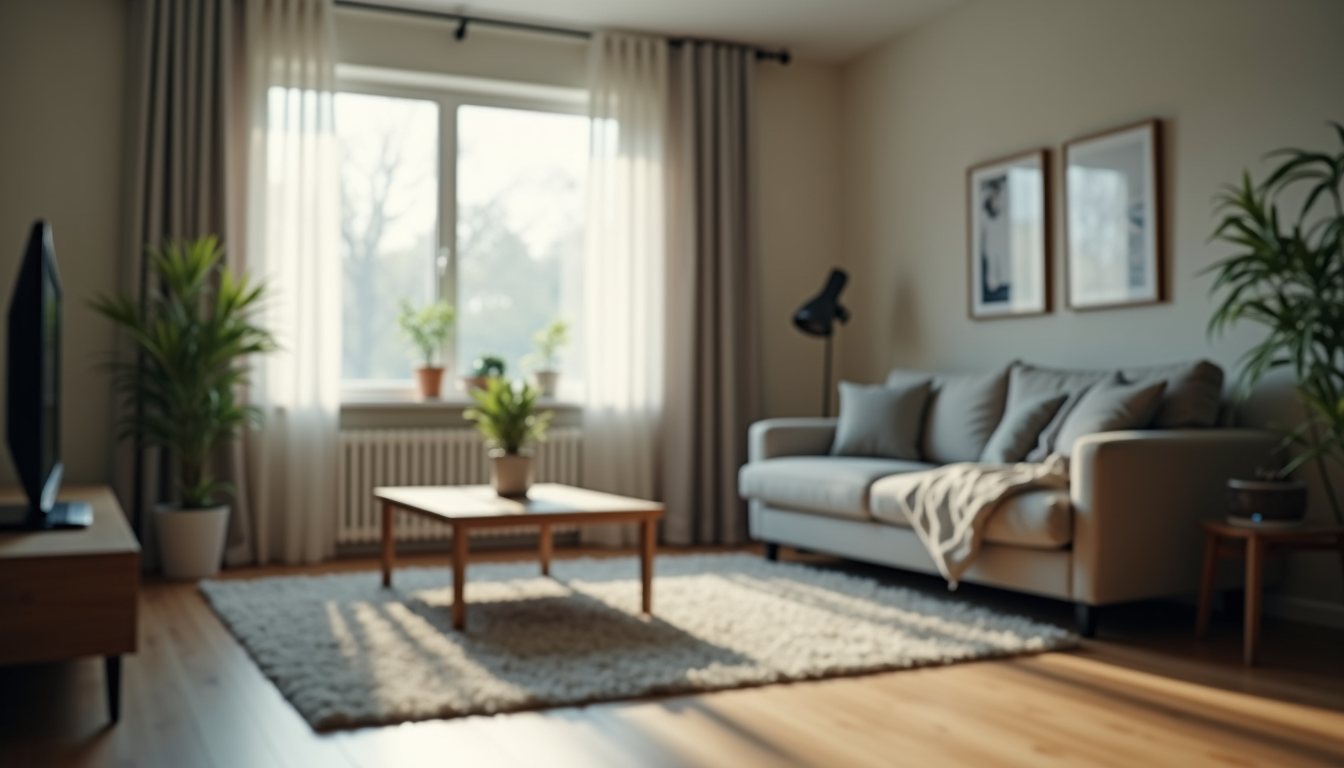 Close-up view of sanitized and clean living space after a death cleanup